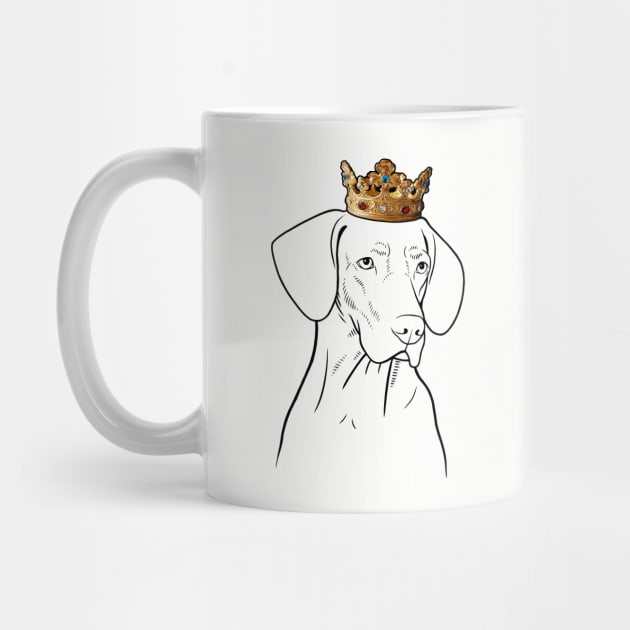 Vizsla Dog King Queen Wearing Crown by millersye